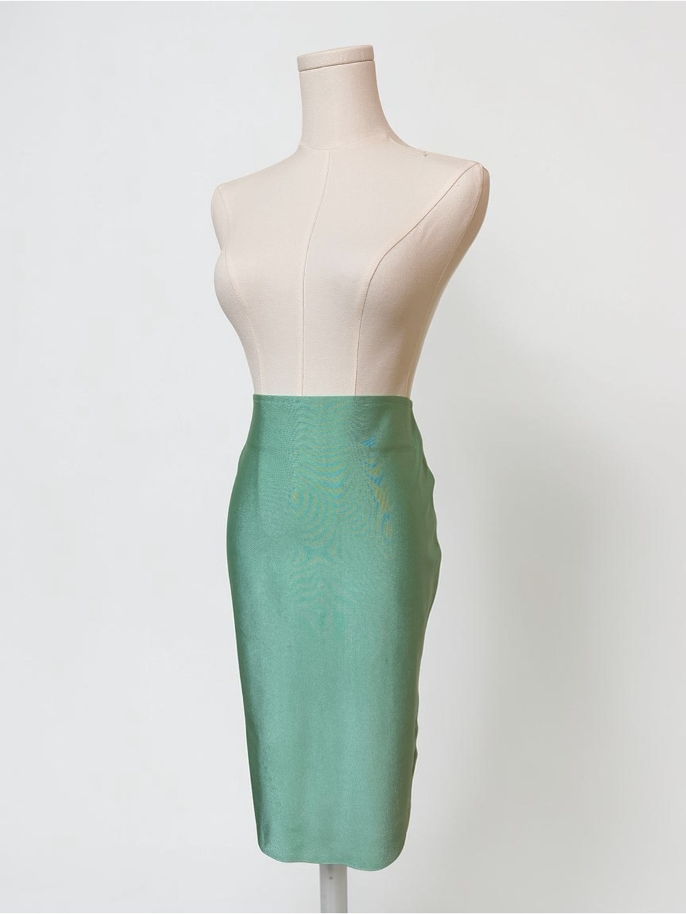 Bandage High-Waist Pencil Skirt in Seafoam Green